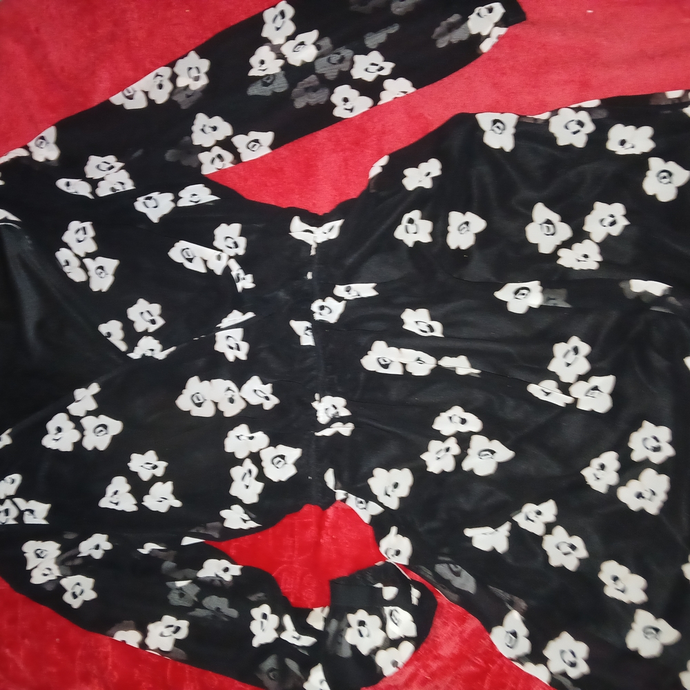 Black and White Floral Dress
